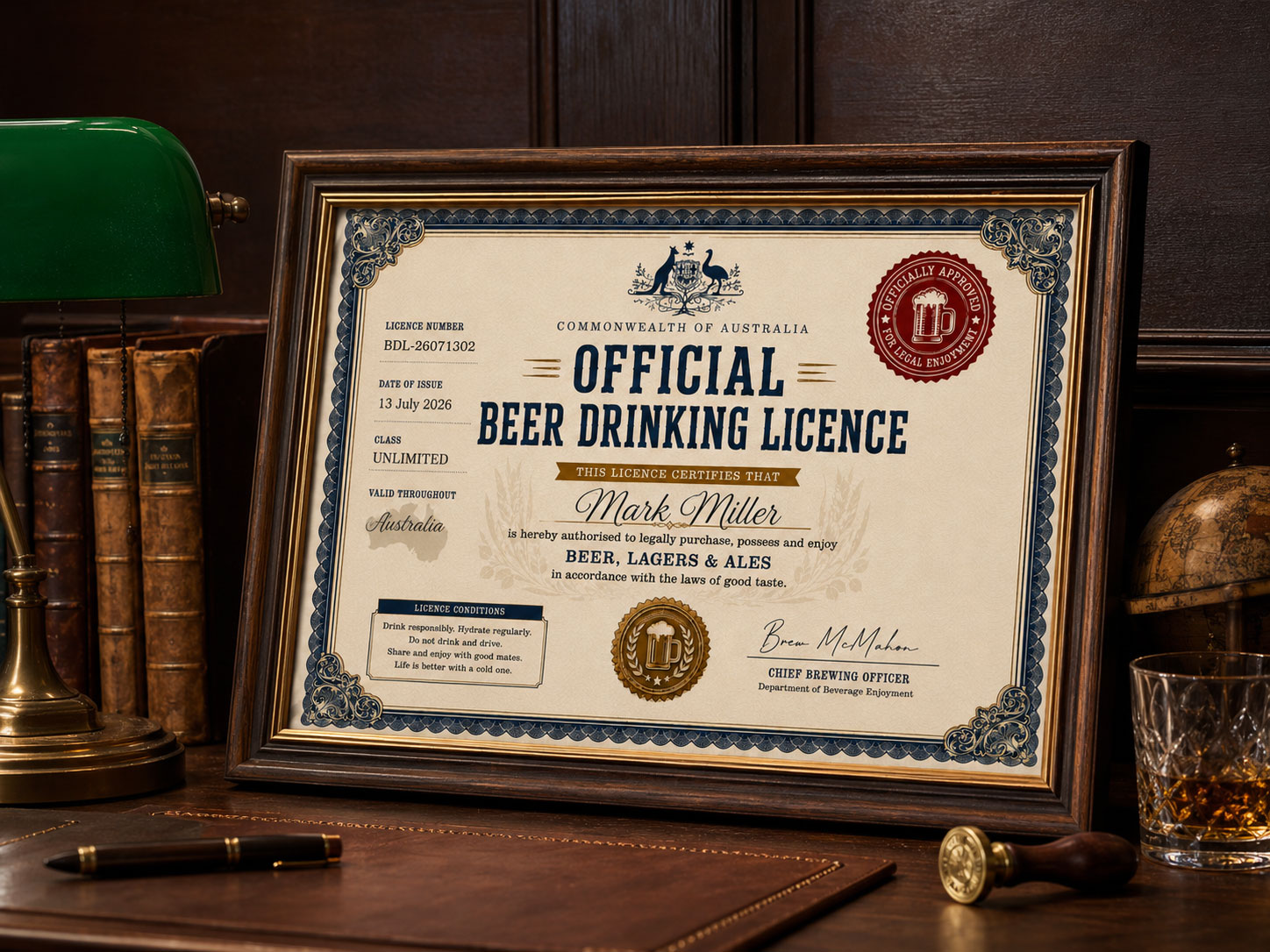 Beer Drinking Licence